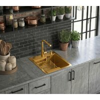 Кухонная мойка Diamond 450*500, коландер, дозатор GOLD DECOR - Превью изображения №4 — Интернет-магазин santehboom.by