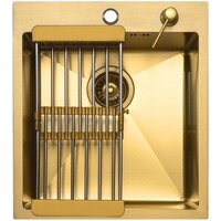 Кухонная мойка Diamond 450*500, коландер, дозатор GOLD DECOR - Превью изображения №2 — Интернет-магазин santehboom.by