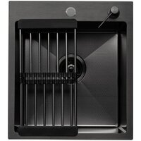 Кухонная мойка Diamond 450*500, коландер, дозатор BLACK DECOR - Превью изображения №2 — Интернет-магазин santehboom.by