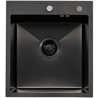 Кухонная мойка Diamond 450*500, коландер, дозатор BLACK DECOR - Превью изображения №3 — Интернет-магазин santehboom.by