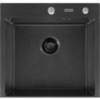 Кухонная мойка ARFEKA ECO AR мойка 500*500, коландер, дозатор BLACK - Превью изображения №4 — Интернет-магазин santehboom.by