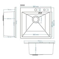 Кухонная мойка Schtoff Best Premium Black 5550 - Превью изображения №4 — Интернет-магазин santehboom.by