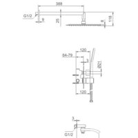 Душевая система  Gappo G7107-40 - Превью изображения №2 — Интернет-магазин santehboom.by