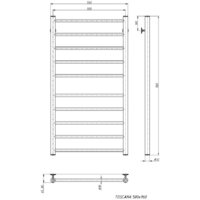 Полотенцесушитель Stinox Toscana 50x100 tos100 Ral 9005 (черный матовый) - Превью изображения №4 — Интернет-магазин santehboom.by