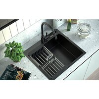 Кухонная мойка ARFEKA Eco AR 500*500 Black PVD Nano - Превью изображения №7 — Интернет-магазин santehboom.by