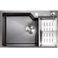 Кухонная мойка Avina HM6548 S PVD (графит) - Превью изображения №2 — Интернет-магазин santehboom.by