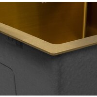 Кухонная мойка ARFEKA Eco AR 500*500 Golden PVD Nano - Превью изображения №9 — Интернет-магазин santehboom.by