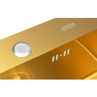 Кухонная мойка ARFEKA Eco AR 500*500 Golden PVD Nano - Превью изображения №12 — Интернет-магазин santehboom.by