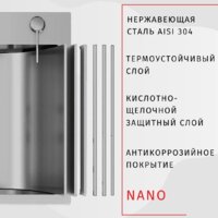 Кухонная мойка ARFEKA Eco AR 500*500 Satin - Превью изображения №4 — Интернет-магазин santehboom.by