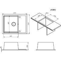 Кухонная мойка ZorG Rock 65 Premium beige - Превью изображения №4 — Интернет-магазин santehboom.by