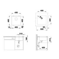 Кухонная мойка ZorG Subline 40 (белый камень) - Превью изображения №2 — Интернет-магазин santehboom.by