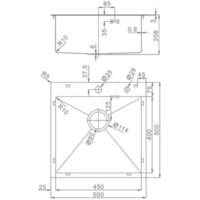 Кухонная мойка Raglo R700.5050.05 - Превью изображения №2 — Интернет-магазин santehboom.by