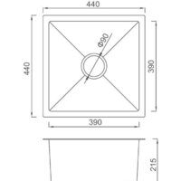 Кухонная мойка Gappo GS4444 - Превью изображения №2 — Интернет-магазин santehboom.by