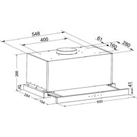 Кухонная вытяжка ZorG Turbo 1260 60 S (белый) - Превью изображения №2 — Интернет-магазин santehboom.by