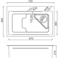 Кухонная мойка Gappo GS7246 - Превью изображения №3 — Интернет-магазин santehboom.by