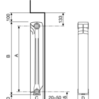 Алюминиевый радиатор Fondital Ardente C2 500/100 V63903408 (8 секций) - Превью изображения №4 — Интернет-магазин santehboom.by