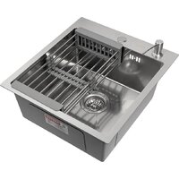 Кухонная мойка ARFEKA Eco AR мойка 450*500, коландер, дозатор Satin Decor - Превью изображения №3 — Интернет-магазин santehboom.by