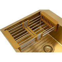 Кухонная мойка ARFEKA Eco AR мойка 450*500, коландер, дозатор Gold - Превью изображения №6 — Интернет-магазин santehboom.by