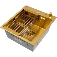 Кухонная мойка ARFEKA Eco AR мойка 450*500, коландер, дозатор Gold - Превью изображения №3 — Интернет-магазин santehboom.by