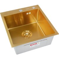 Кухонная мойка ARFEKA Eco AR мойка 450*500, коландер, дозатор Gold - Превью изображения №4 — Интернет-магазин santehboom.by