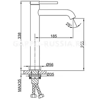 Смеситель для умывальника Gappo G1006-26 - Превью изображения №2 — Интернет-магазин santehboom.by