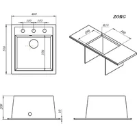 Кухонная мойка  ZorG Rock 46 Premium black metallic - Превью изображения №5 — Интернет-магазин santehboom.by