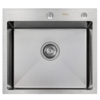 Кухонная мойка ARFEKA ECO AR 550*500 SATIN DECOR - Превью изображения №2 — Интернет-магазин santehboom.by